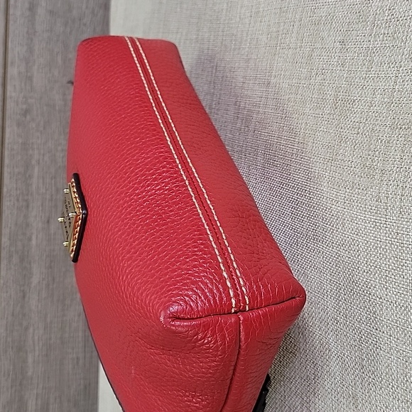 Dooney & Bourke Red Pebble Leather Crossbody Shoulder Bag - Picture 6 of 12